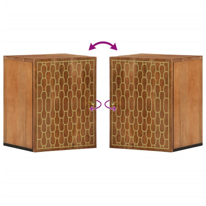 Bathroom Wall Cabinet 38x33x48 cm Solid Wood Mango