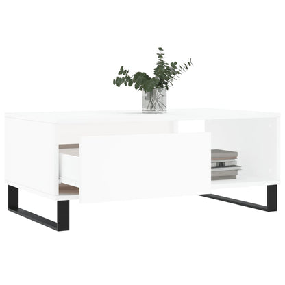 Coffee Table White 90x50x36.5 cm Engineered Wood