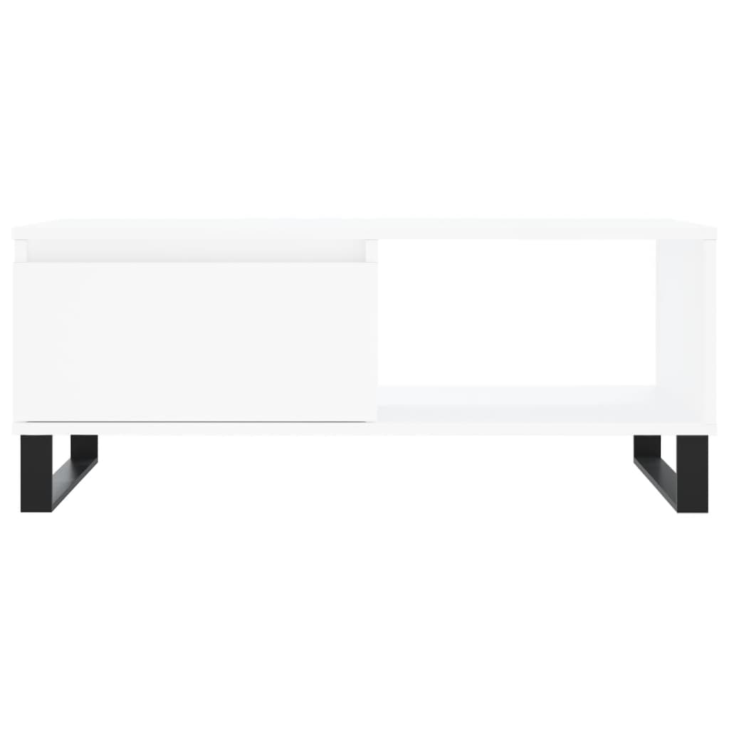 Coffee Table White 90x50x36.5 cm Engineered Wood