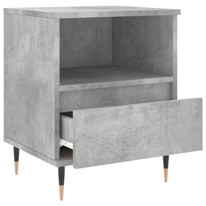 Bedside Cabinet Concrete Grey 40x35x50 cm Engineered Wood