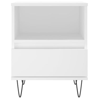 Bedside Cabinet White 40x35x50 cm Engineered Wood