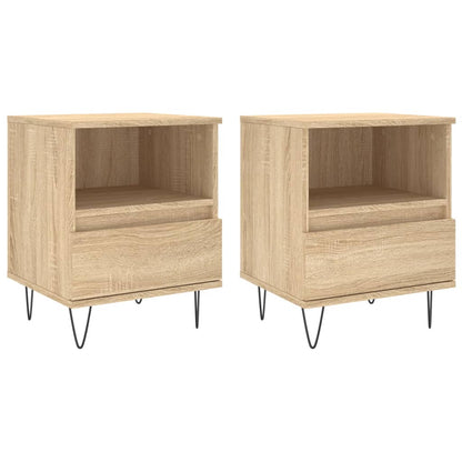 Bedside Cabinets 2 pcs Sonoma Oak 40x35x50 cm Engineered Wood