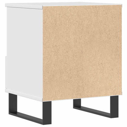 Bedside Cabinet High Gloss White 40x35x50 cm Engineered Wood