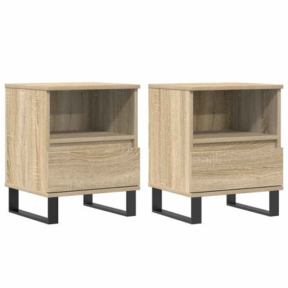 Bedside Cabinets 2 pcs Sonoma Oak 40x35x50 cm Engineered Wood