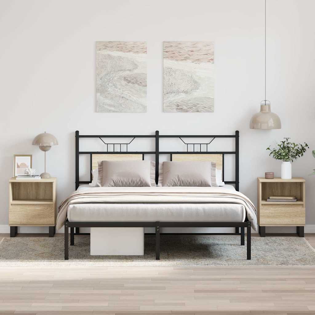 Bedside Cabinets 2 pcs Sonoma Oak 40x35x50 cm Engineered Wood