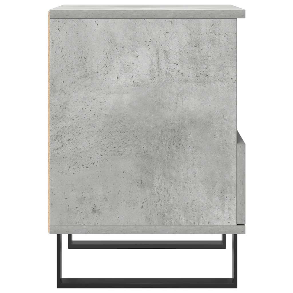 Bedside Cabinet Concrete Grey 40x35x50 cm Engineered Wood