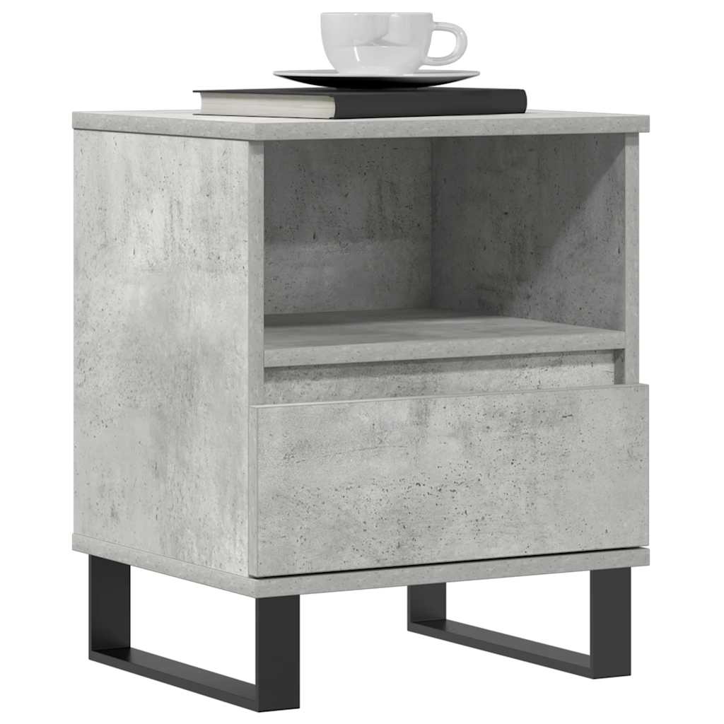 Bedside Cabinets 2 pcs Concrete Grey 40x35x50 cm Engineered Wood