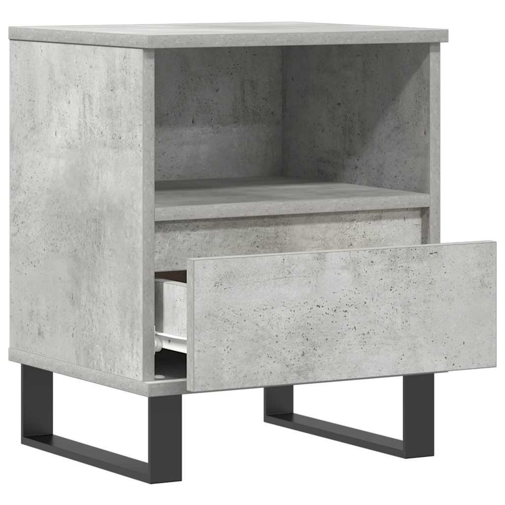 Bedside Cabinets 2 pcs Concrete Grey 40x35x50 cm Engineered Wood