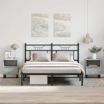 Bedside Cabinets 2 pcs Concrete Grey 40x35x50 cm Engineered Wood