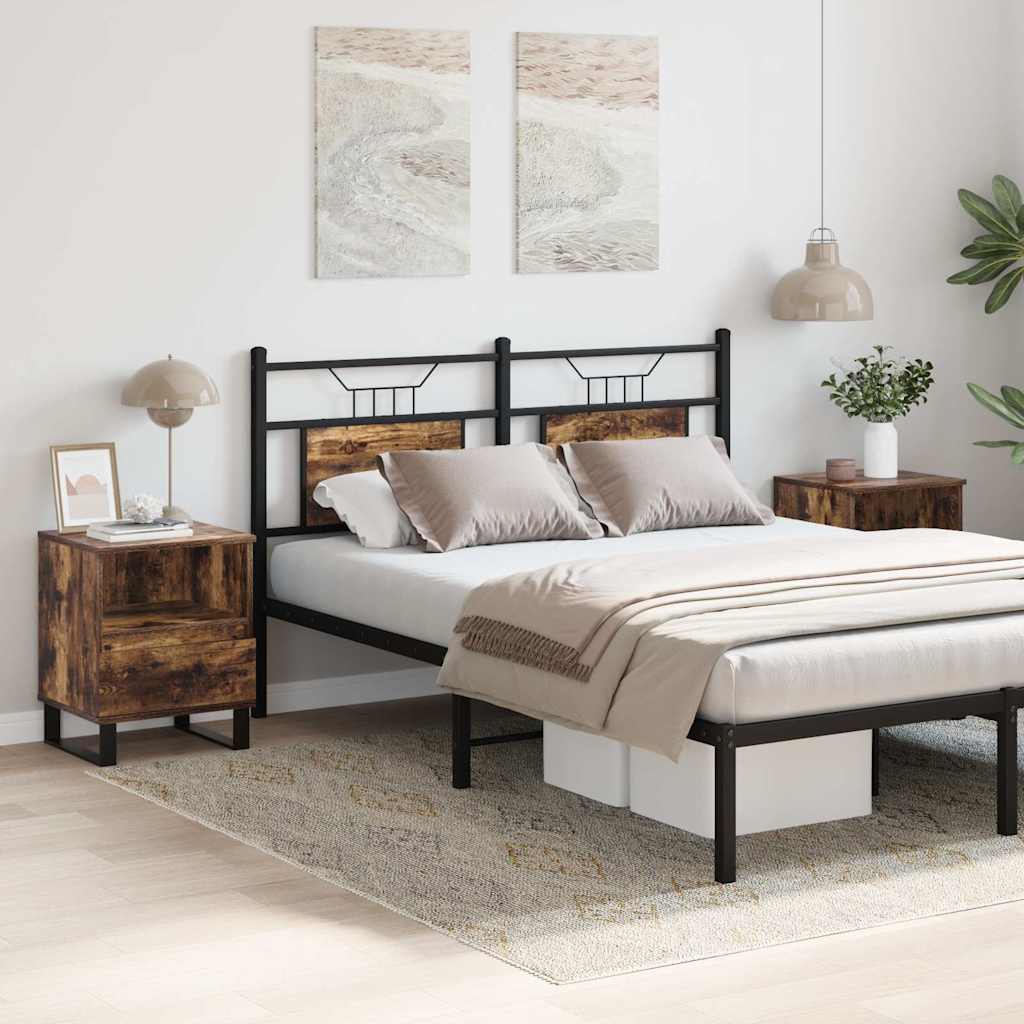 Bedside Cabinets 2 pcs Smoked Oak 40x35x50 cm Engineered Wood