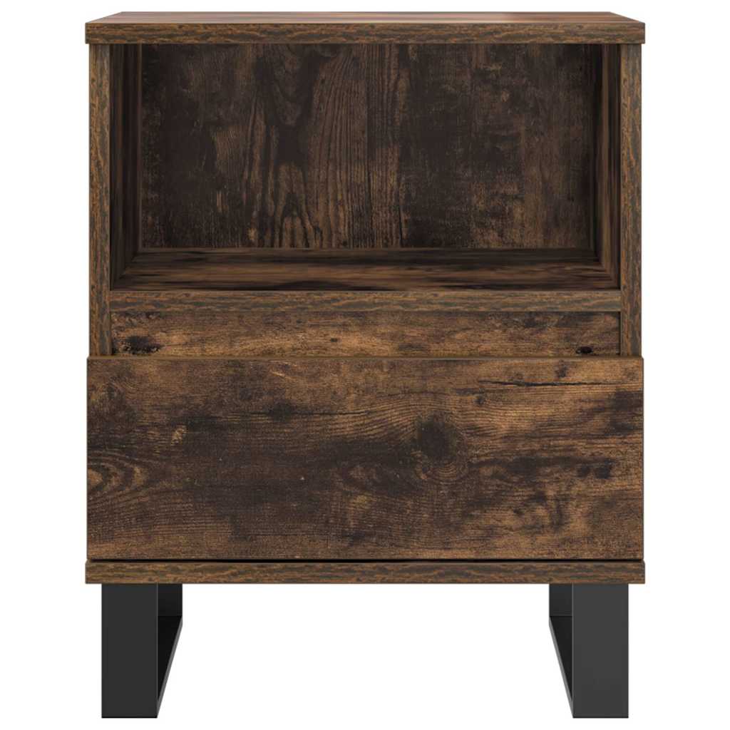 Bedside Cabinets 2 pcs Smoked Oak 40x35x50 cm Engineered Wood