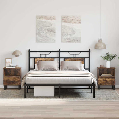 Bedside Cabinets 2 pcs Smoked Oak 40x35x50 cm Engineered Wood