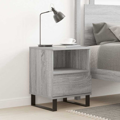Bedside Cabinet Grey Sonoma 40x35x50 cm Engineered Wood