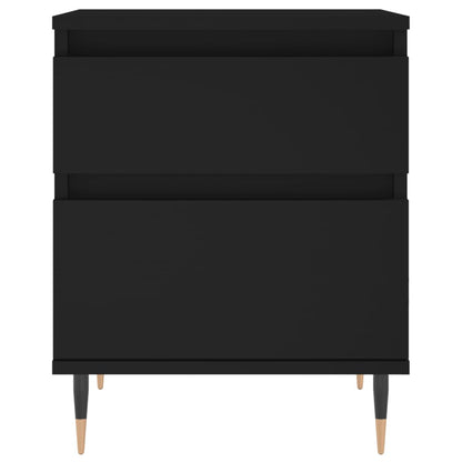 Bedside Cabinets 2 pcs Black 40x35x50 cm Engineered Wood
