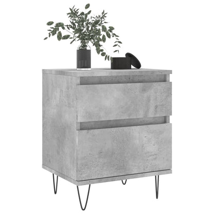 Bedside Cabinets 2 pcs Concrete Grey 40x35x50 cm Engineered Wood