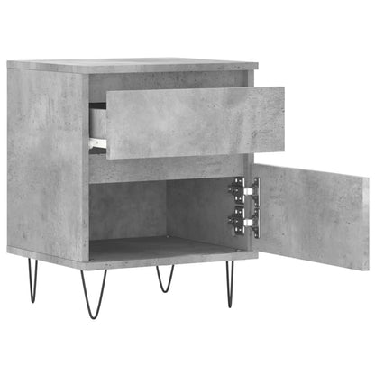 Bedside Cabinets 2 pcs Concrete Grey 40x35x50 cm Engineered Wood