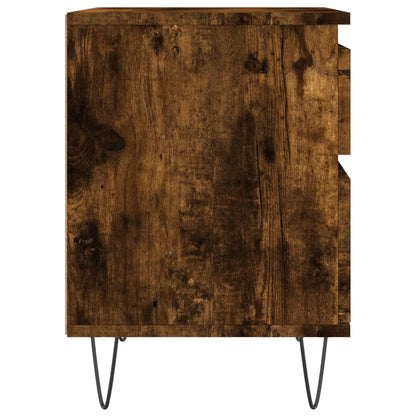 Bedside Cabinets 2 pcs Smoked Oak 40x35x50 cm Engineered Wood