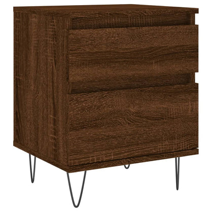 Bedside Cabinets 2 pcs Brown Oak 40x35x50 cm Engineered Wood