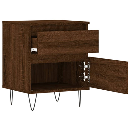 Bedside Cabinets 2 pcs Brown Oak 40x35x50 cm Engineered Wood