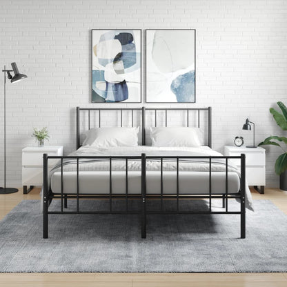 Bedside Cabinets 2 pcs High Gloss White 40x35x50 cm Engineered Wood