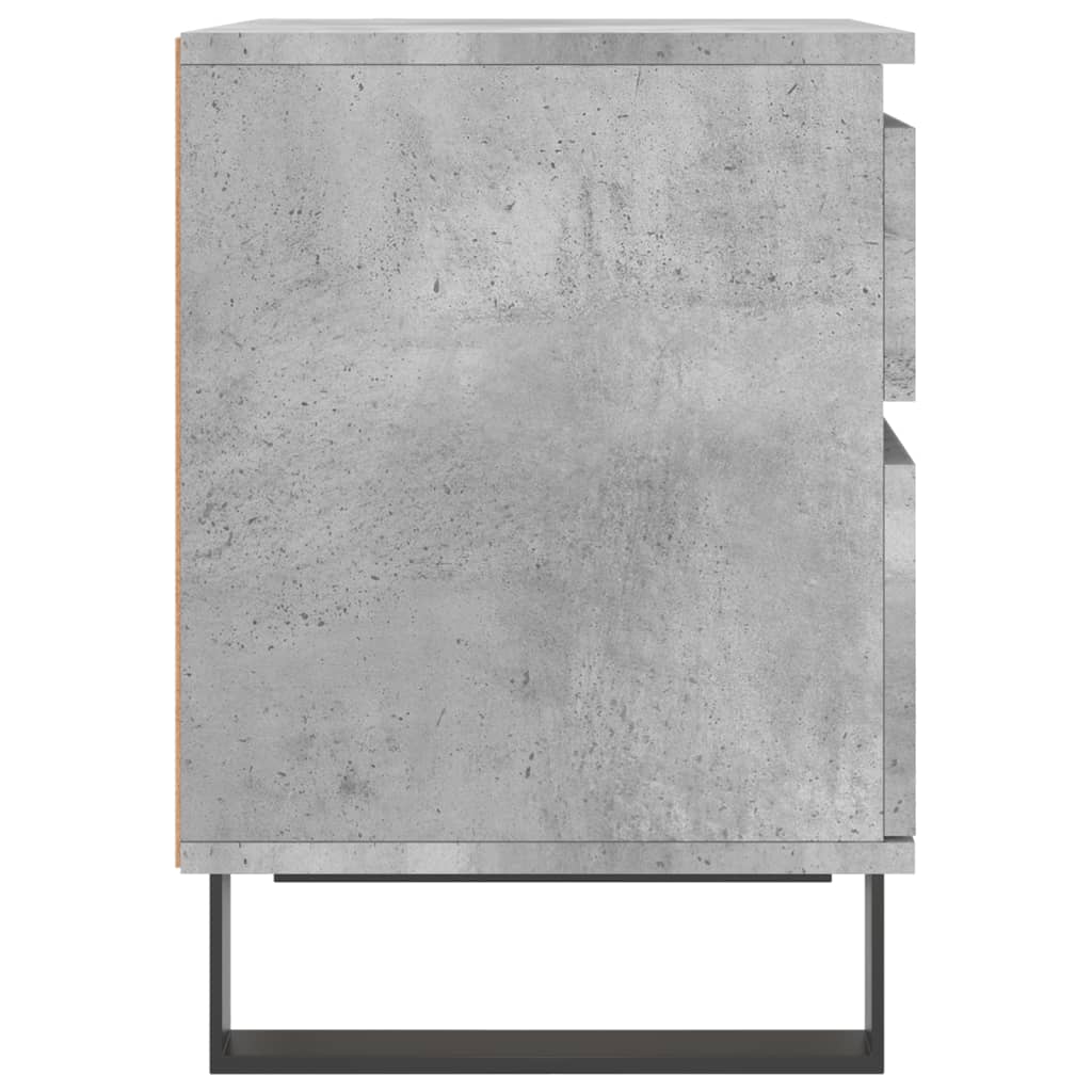 Bedside Cabinets 2 pcs Concrete Grey 40x35x50 cm Engineered Wood