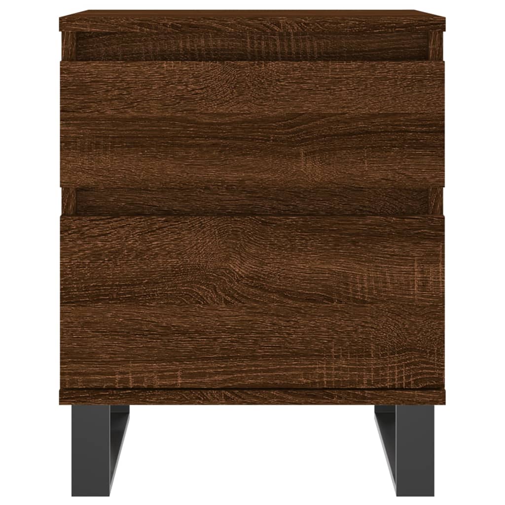 Bedside Cabinets 2 pcs Brown Oak 40x35x50 cm Engineered Wood