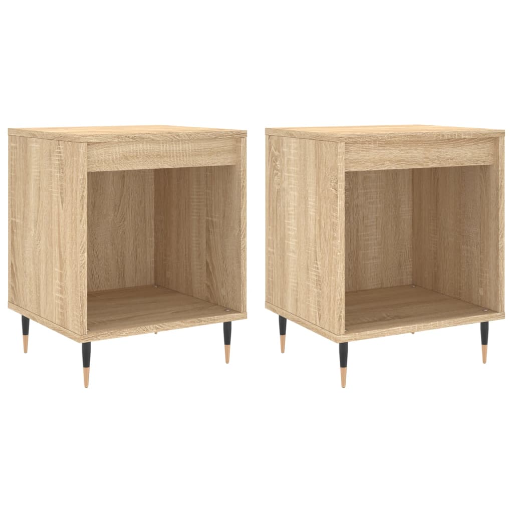 Bedside Cabinets 2 pcs Sonoma Oak 40x35x50 cm Engineered Wood