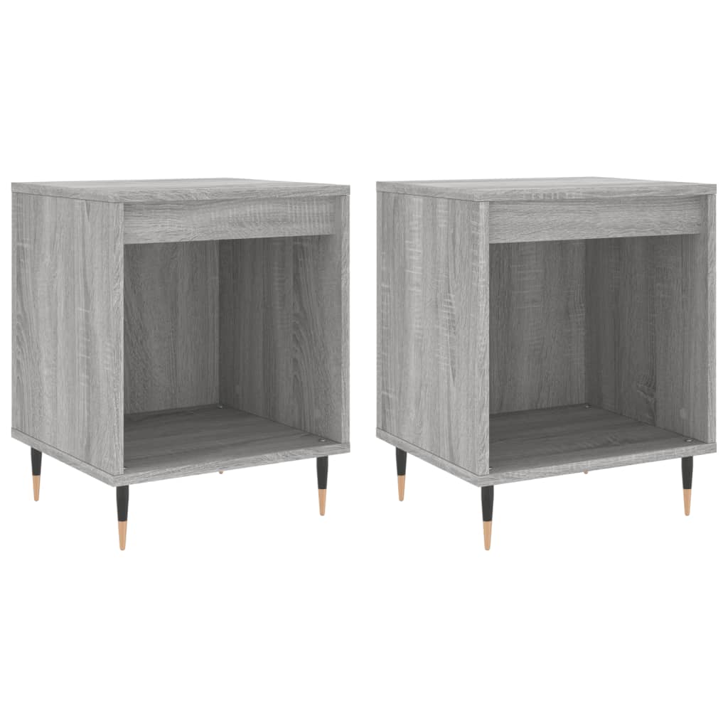 Bedside Cabinets 2 pcs Grey Sonoma 40x35x50 cm Engineered Wood