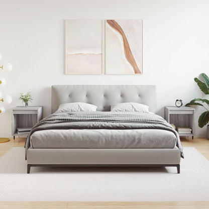 Bedside Cabinets 2 pcs Grey Sonoma 40x35x50 cm Engineered Wood