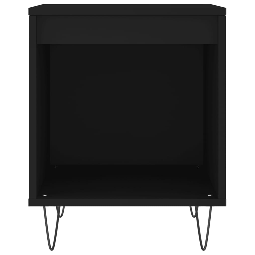 Bedside Cabinets 2 pcs Black 40x35x50 cm Engineered Wood