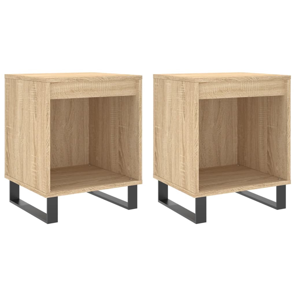 Bedside Cabinets 2 pcs Sonoma Oak 40x35x50 cm Engineered Wood