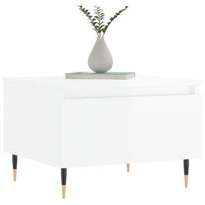 Coffee Tables 2 pcs High Gloss White 50x46x35 cm Engineered Wood
