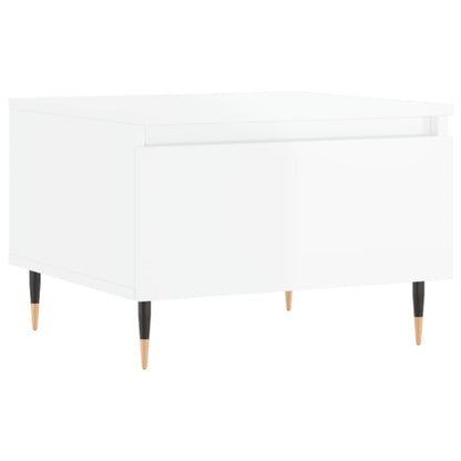 Coffee Tables 2 pcs High Gloss White 50x46x35 cm Engineered Wood