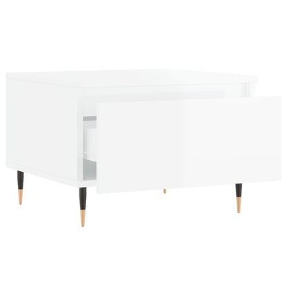 Coffee Tables 2 pcs High Gloss White 50x46x35 cm Engineered Wood