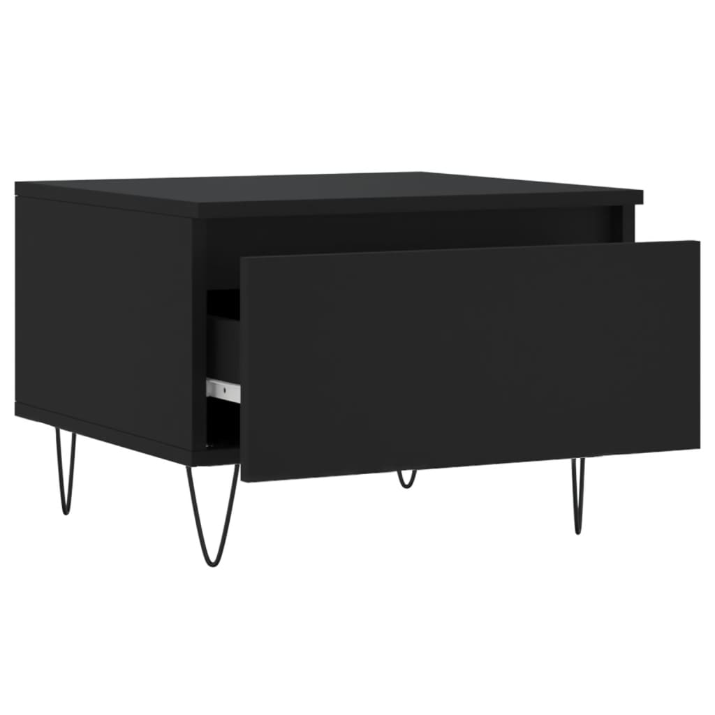 Coffee Tables 2 pcs Black 50x46x35 cm Engineered Wood