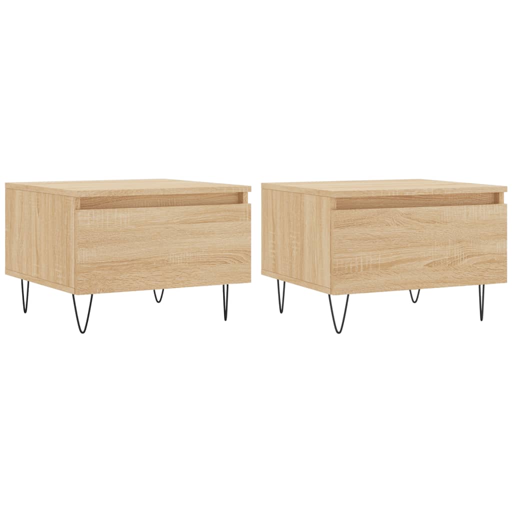 Coffee Tables 2 pcs Sonoma Oak 50x46x35 cm Engineered Wood