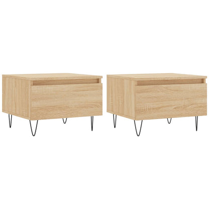 Coffee Tables 2 pcs Sonoma Oak 50x46x35 cm Engineered Wood