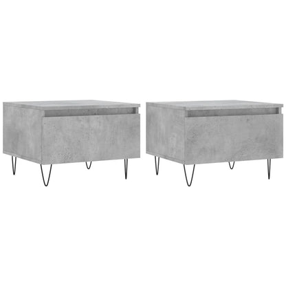 Coffee Tables 2 pcs Concrete Grey 50x46x35 cm Engineered Wood
