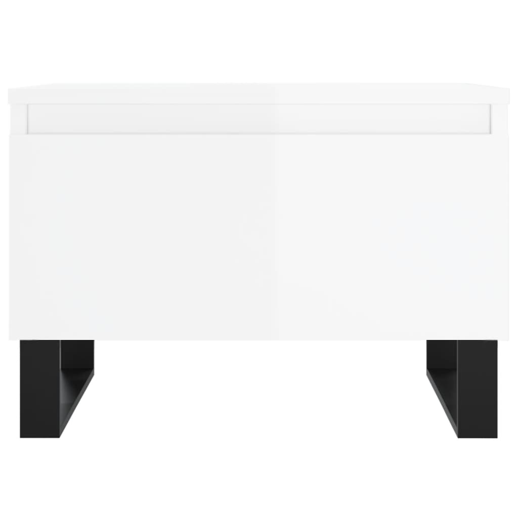 Coffee Tables 2 pcs High Gloss White 50x46x35 cm Engineered Wood