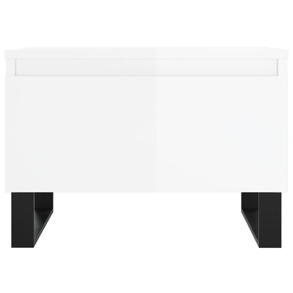 Coffee Tables 2 pcs High Gloss White 50x46x35 cm Engineered Wood