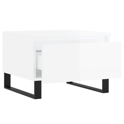 Coffee Tables 2 pcs High Gloss White 50x46x35 cm Engineered Wood