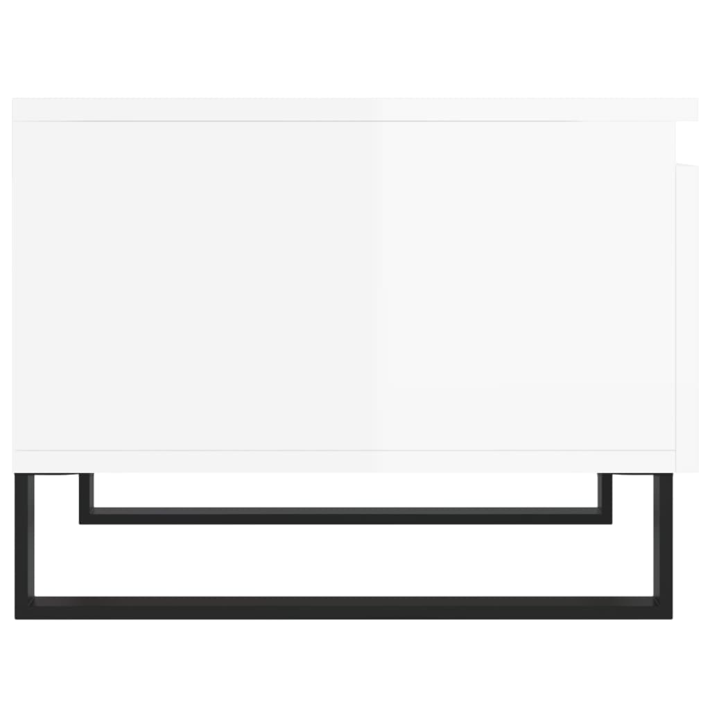 Coffee Tables 2 pcs High Gloss White 50x46x35 cm Engineered Wood