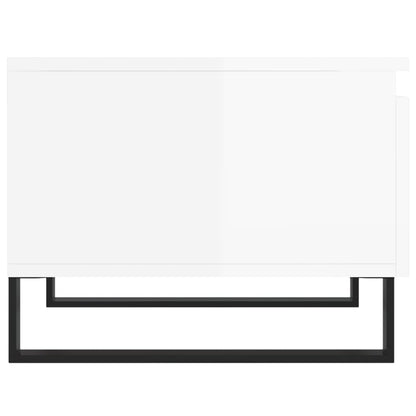 Coffee Tables 2 pcs High Gloss White 50x46x35 cm Engineered Wood