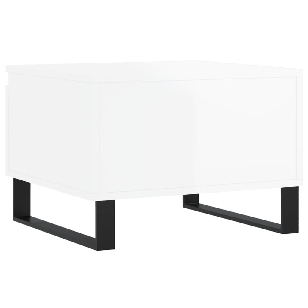 Coffee Tables 2 pcs High Gloss White 50x46x35 cm Engineered Wood