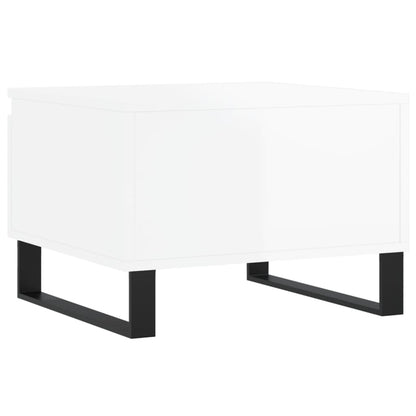 Coffee Tables 2 pcs High Gloss White 50x46x35 cm Engineered Wood