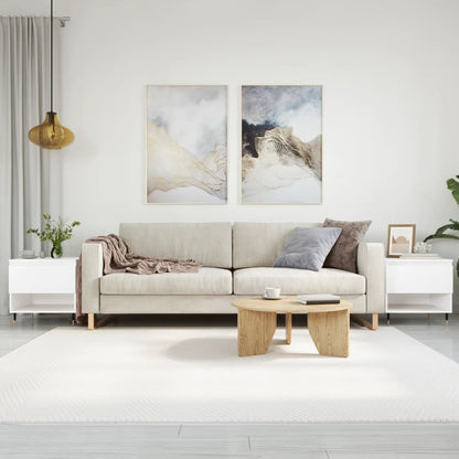 Coffee Tables 2 pcs White 50x46x50 cm Engineered Wood