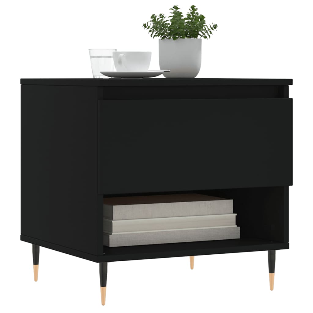 Coffee Tables 2 pcs Black 50x46x50 cm Engineered Wood
