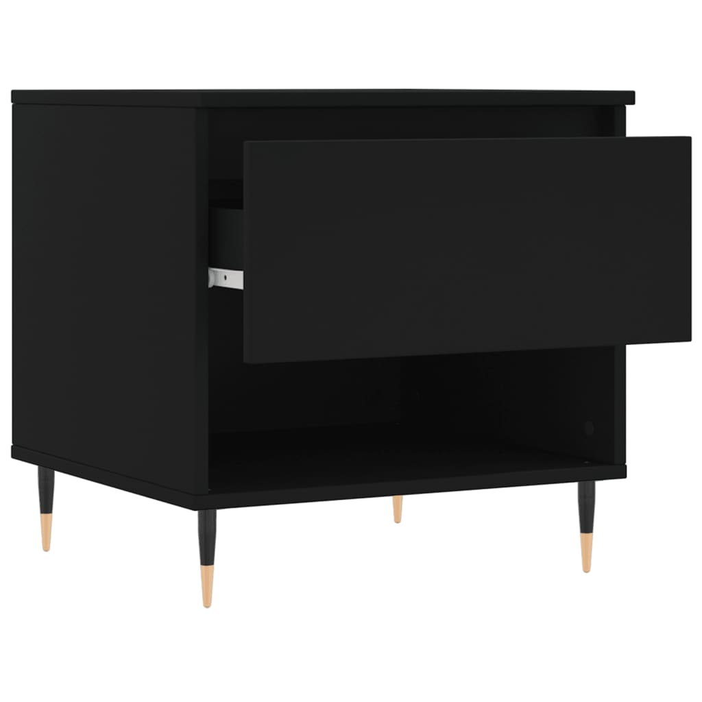 Coffee Tables 2 pcs Black 50x46x50 cm Engineered Wood