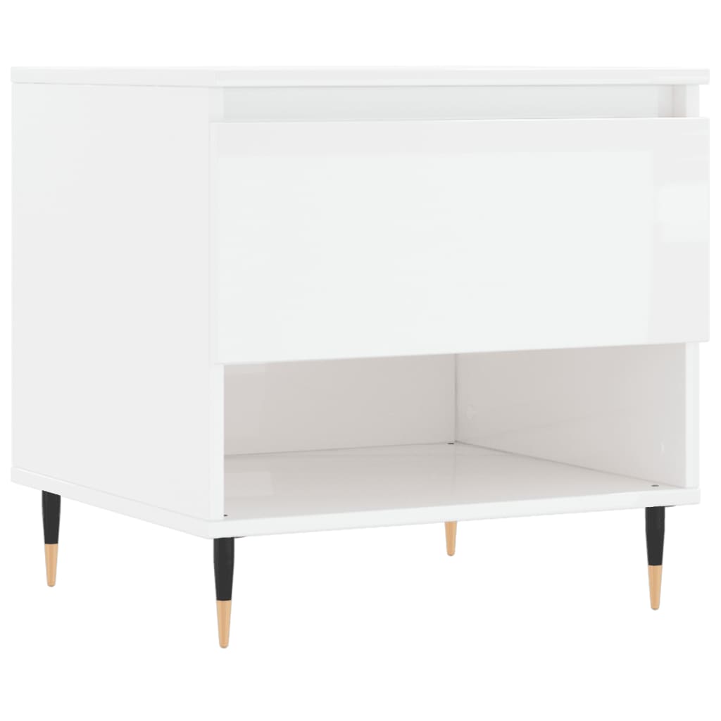 Coffee Tables 2 pcs High Gloss White 50x46x50 cm Engineered Wood