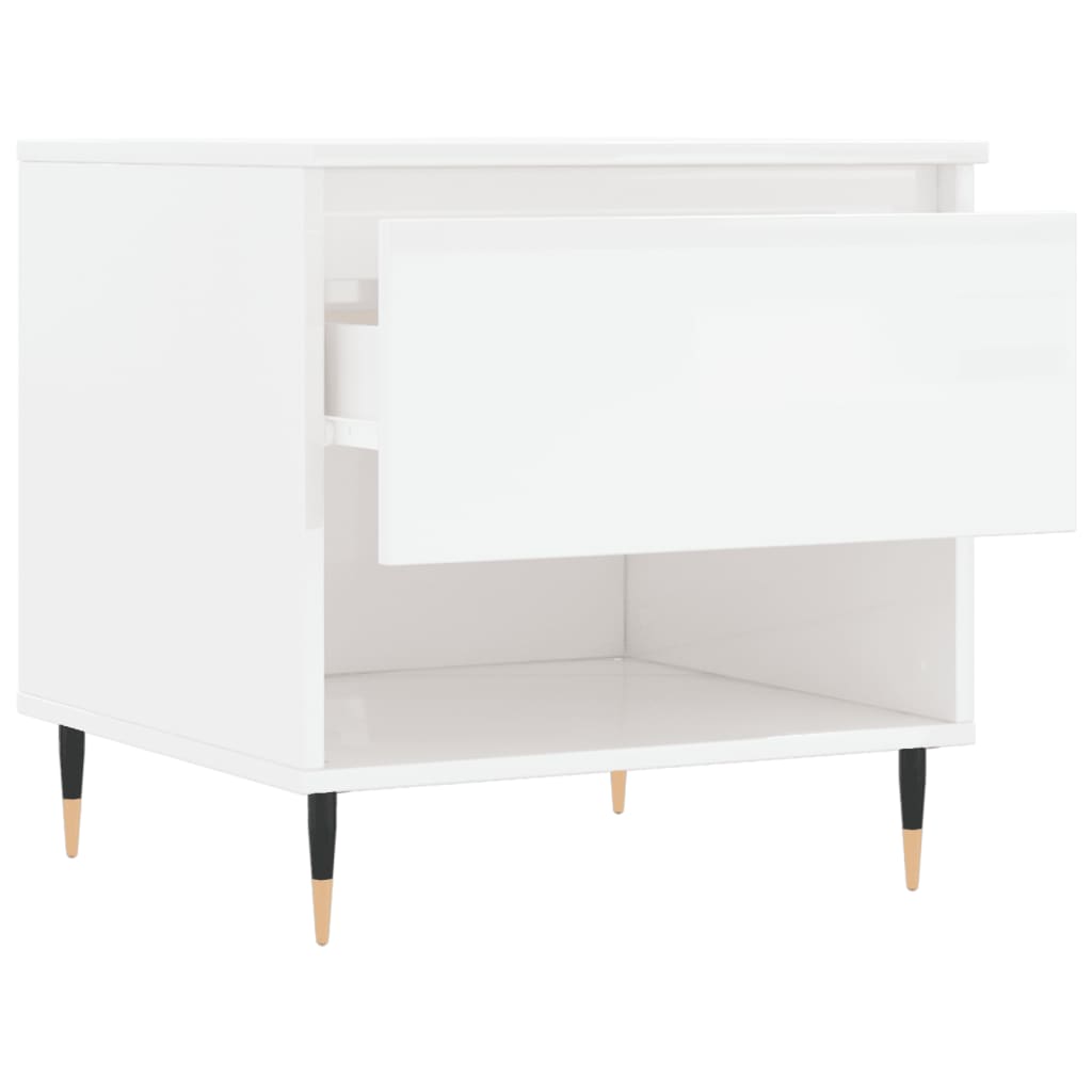 Coffee Tables 2 pcs High Gloss White 50x46x50 cm Engineered Wood